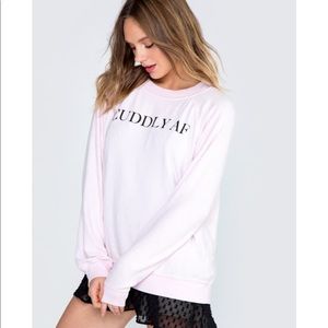 Brand New Wildfox Cuddly AF Baby Pink Sweatshirt